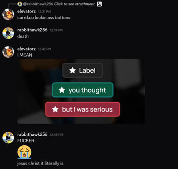 carrd.co lookin aah buttons